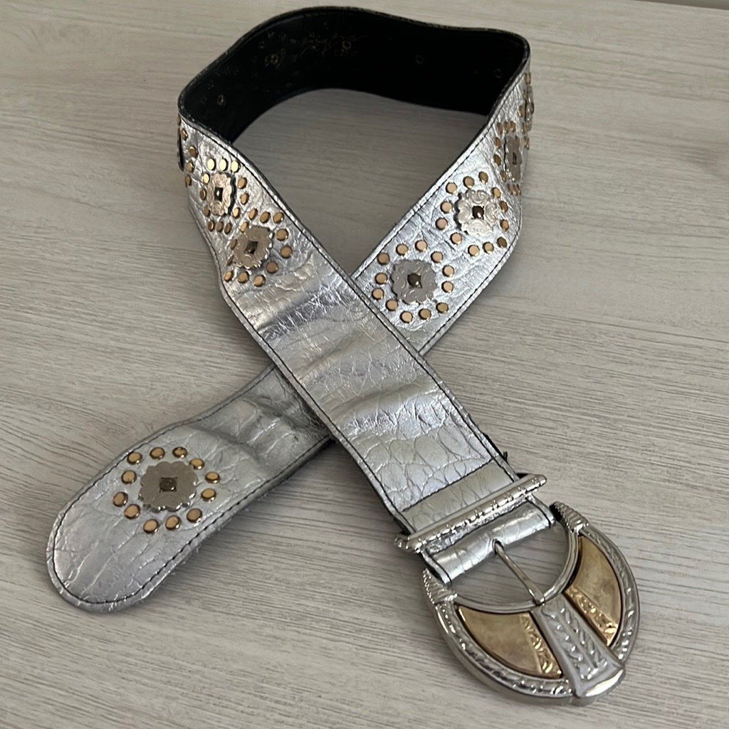 Billy Belts Of California Metallic Silver Belt